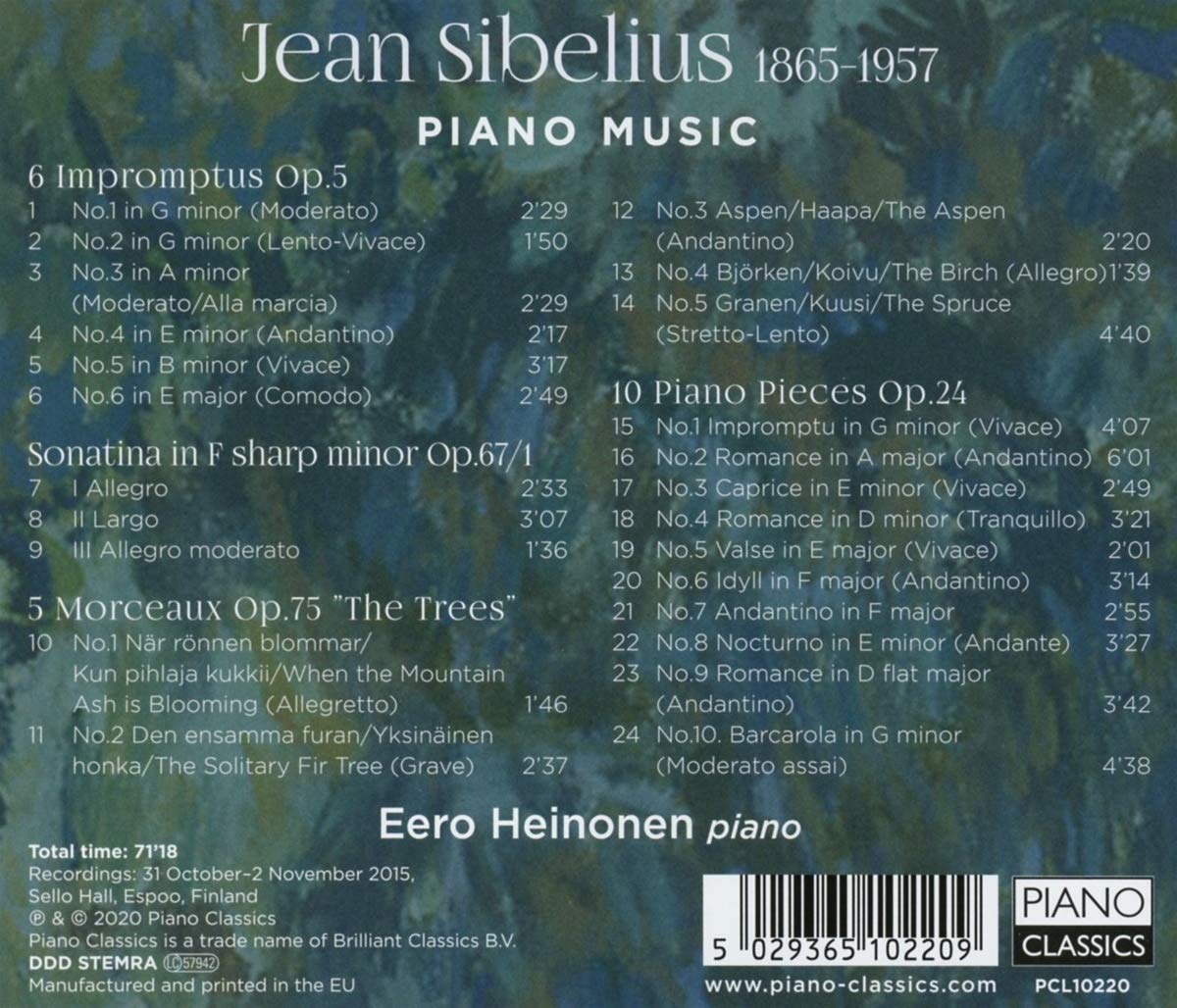 Eero Heinonen 시벨리우스: 피아노 작품 (Sibelius: Piano Music) 