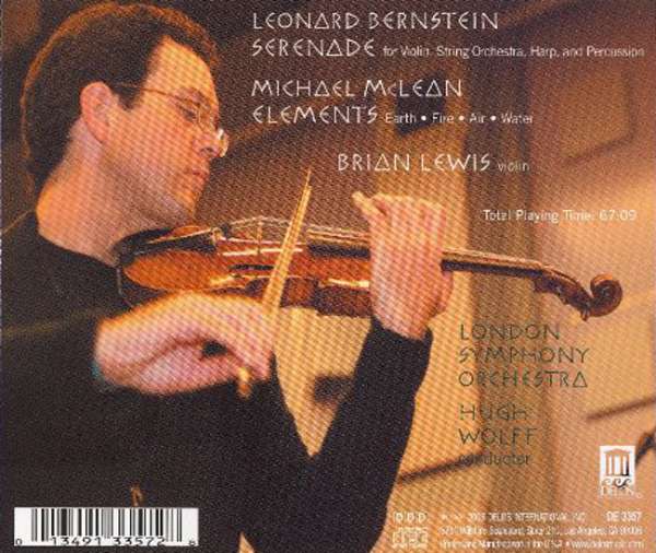 Brian Lewis 번스타인: 세레나데 / 맥린: 엘리먼츠 (Bernstein : Serenade / Mclean : Elements) 