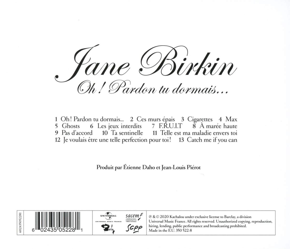 Jane Birkin (제인 버킨) - Oh! Pardon, tu dormais... 