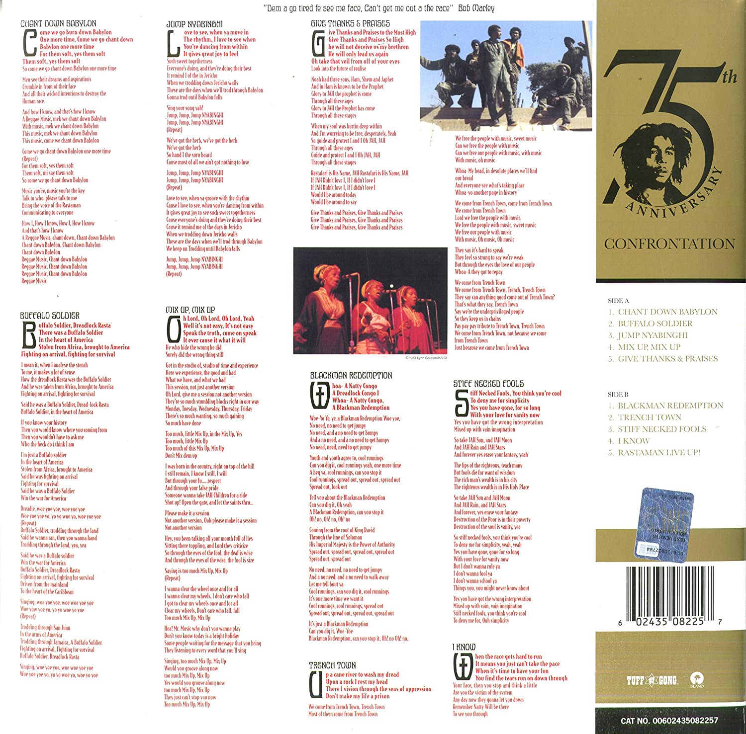 Bob Marley & The Wailers (밥 말리 & 더 웨일러스) - 13집 Confrontation [LP] 