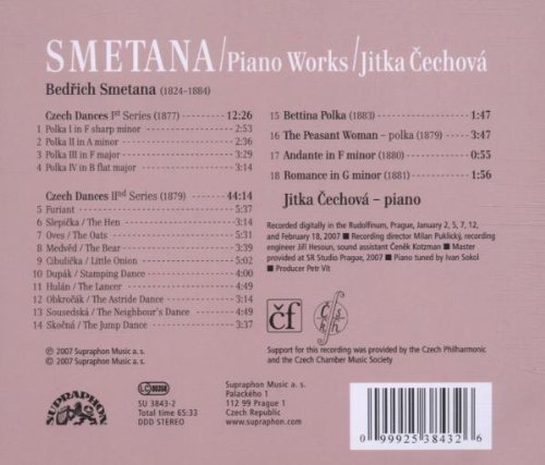 Jitka Cechova 스메타나: 피아노 작품 3집 (Smetana : Piano Works Vol. 3) 