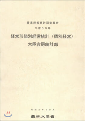 平30 經營形態別經營統計(個別經營)