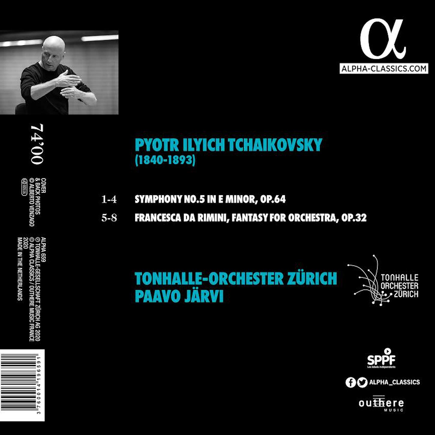 Paavo Jarvi 차이코프스키: 교향곡 5번, 프란체스카 다 리미니 - 파보 예르비 (Tchaikovsky: Symphony Op.64) 
