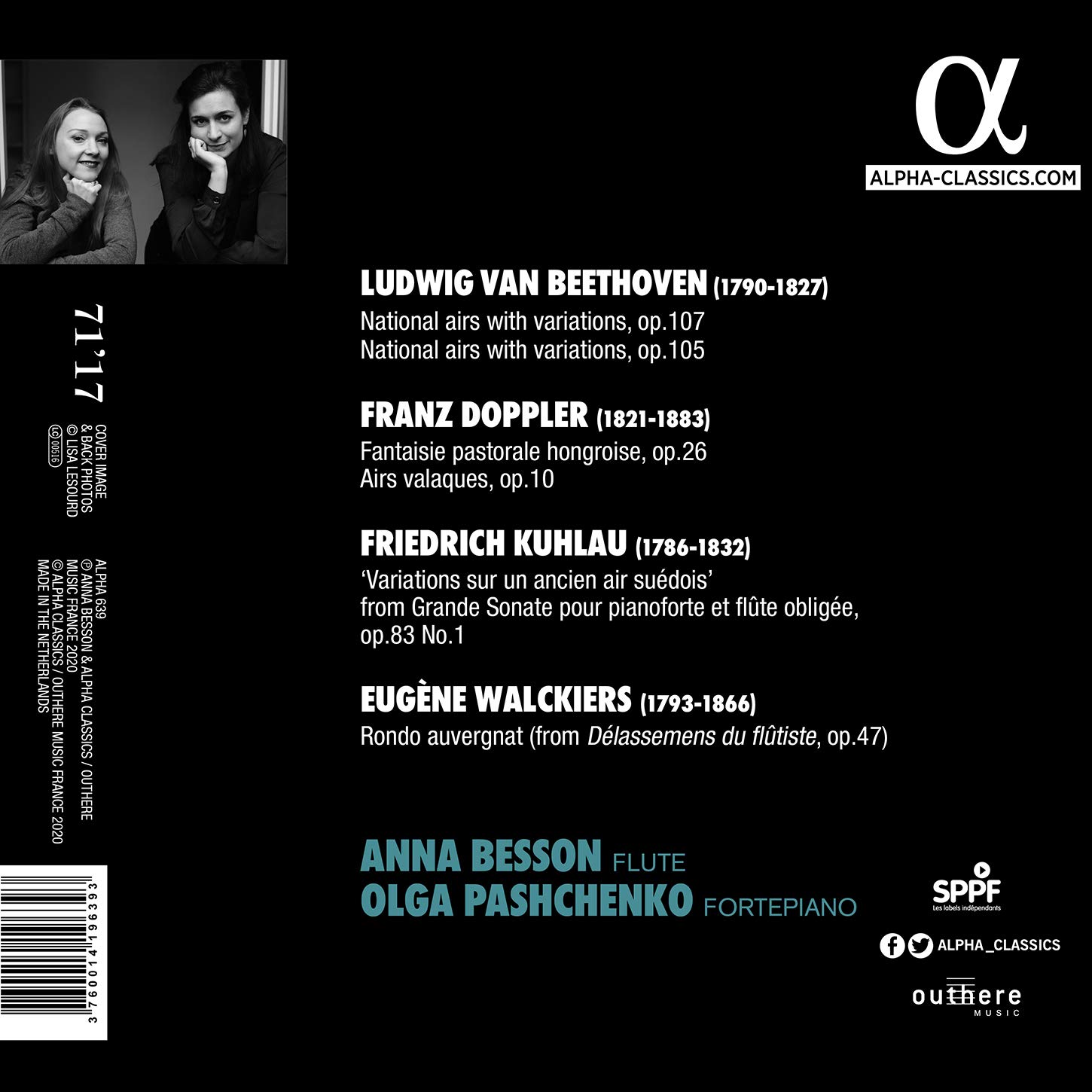 Anna Besson 베토벤 / 쿨라우 / 도플러: 민요에 의한 플루트 변주곡 (Beethoven / Kuhlau / Doppler: Variations on Folk Songs)