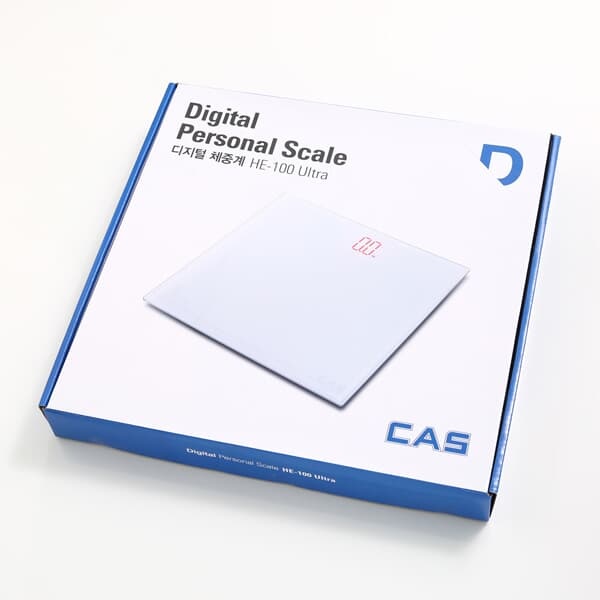 카스(CAS) 화이트백라이트 디지털 체중계 HE-100