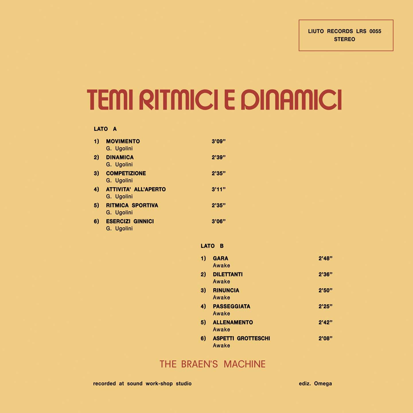 The Braen's Machine (브라앤즈 머신) - Temi Ritmici E Dinamici [LP] 