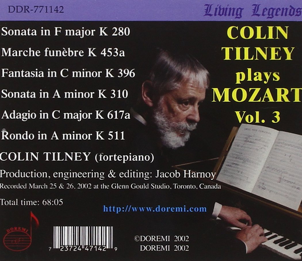 콜린 틸니가 연주하는 모차르트 3집 (Colin Tilney Plays Mozart Vol. 3) 