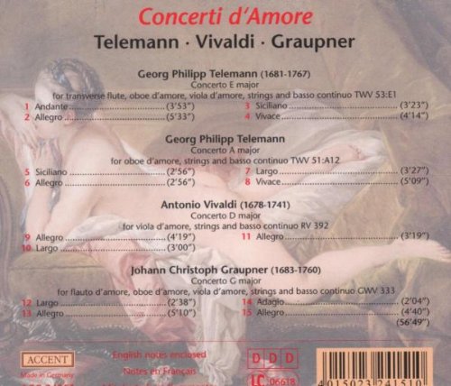 Il Gardellino 텔레만 / 비발디 / 폰젤: 사랑의 협주곡집 (Telemann / Vivaldi / Ponseele : Concerti D'Amore) 