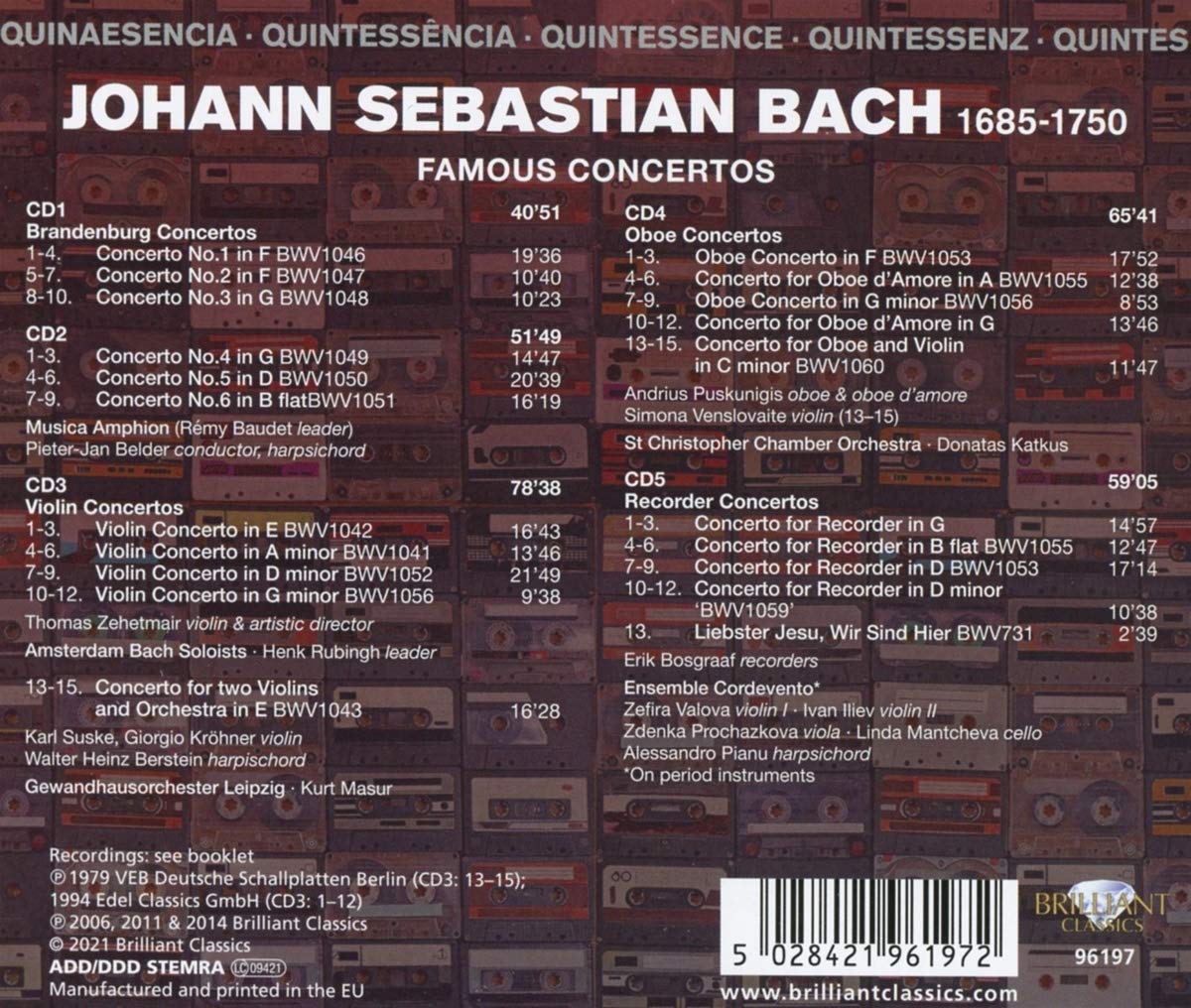 Musica Amphion 바흐: 유명 협주곡 모음집 (J.S. Bach: Famous Concertos)