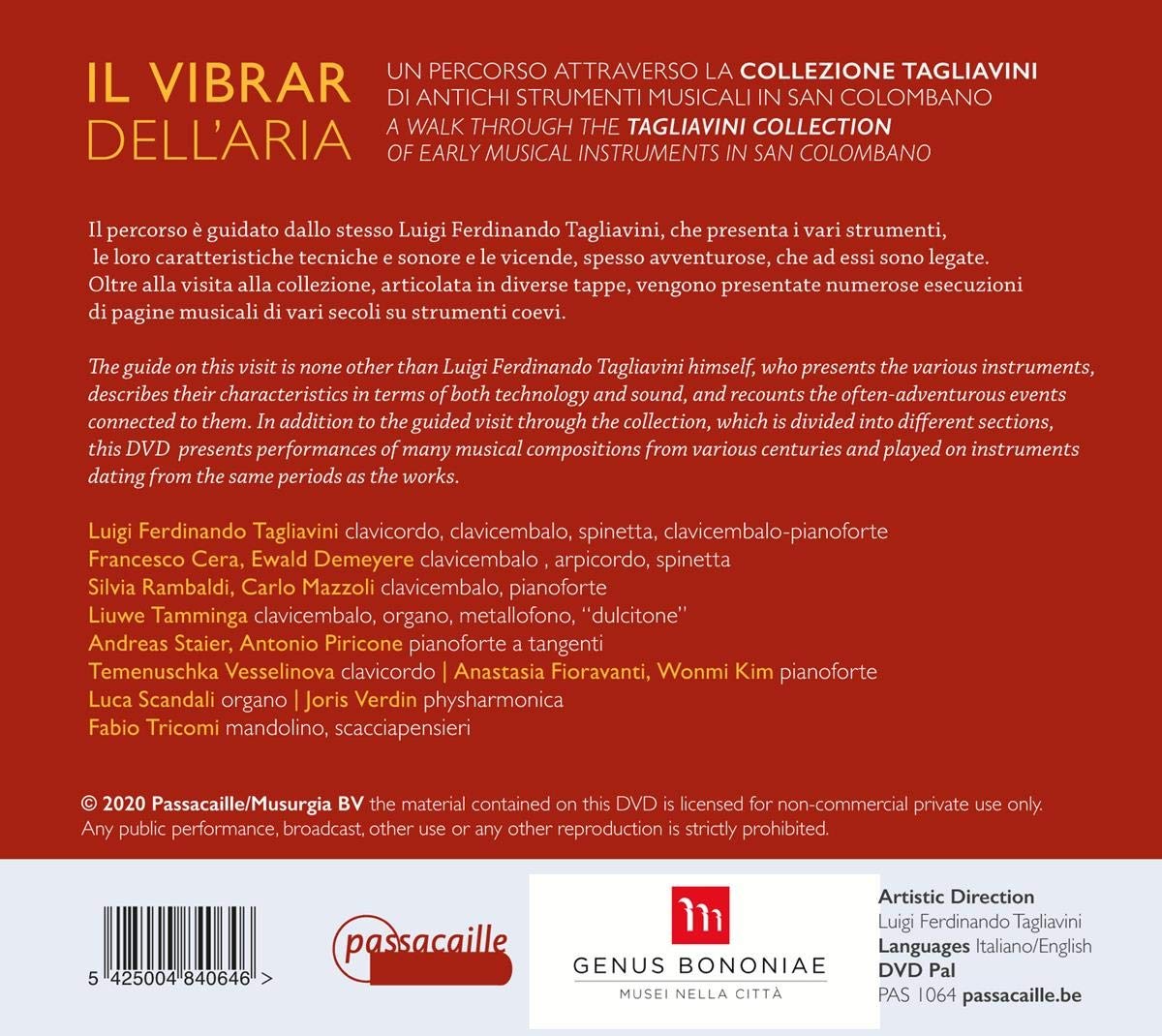 Luigi Ferdinando Tagliavini 탈리아비니 컬렉션 - 옛 건반악기 해설과 연주 (San Colombano - Collezione Tagliavini) [DVD]