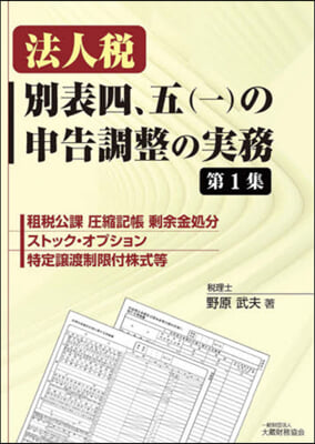 法人稅 別表四,五(一)の申告調整の 1