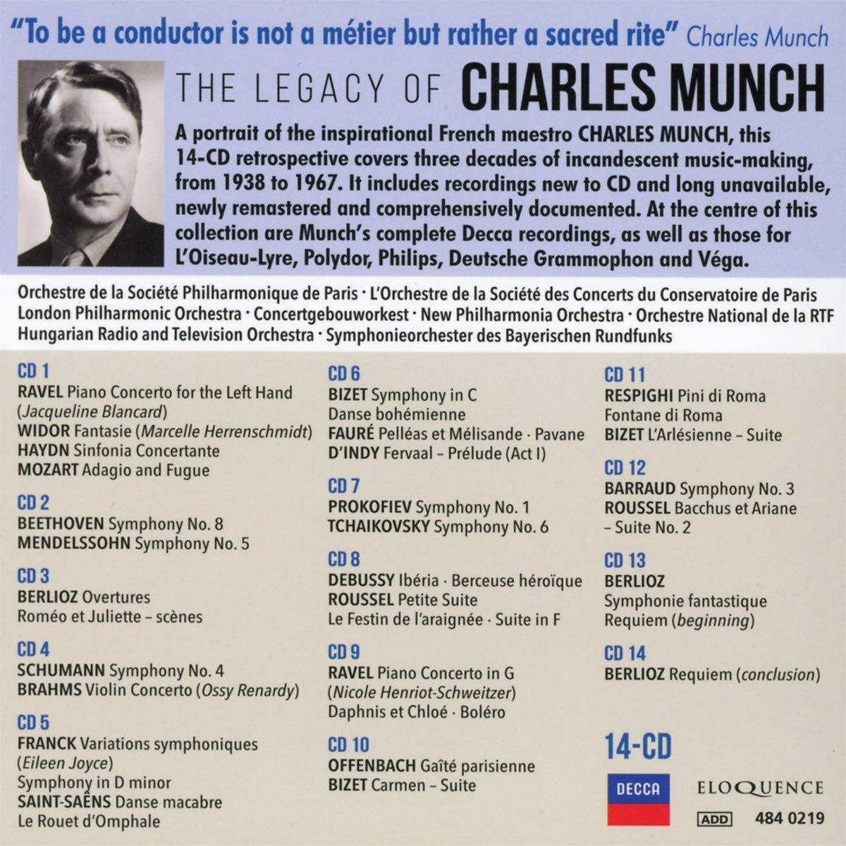 샤를 뮌시의 유산 (The Legacy of Charles Munch) 