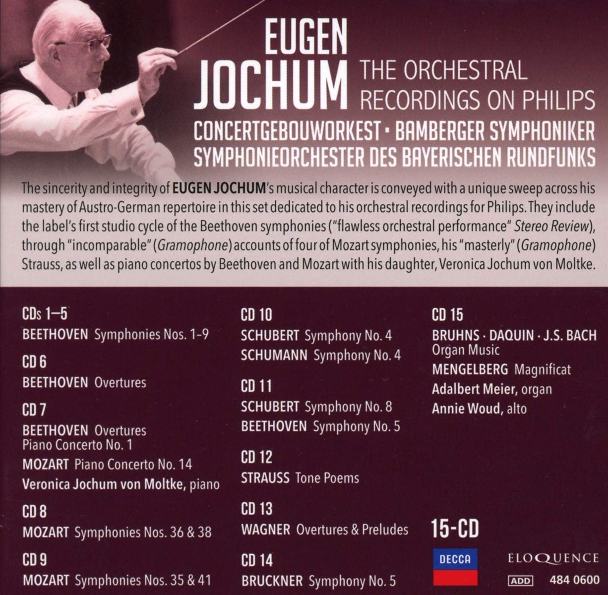 오이겐 요훔 - 필립스 관현악곡 녹음집 (Eugen Jochum: The Orchestral Recordings On Philips) 