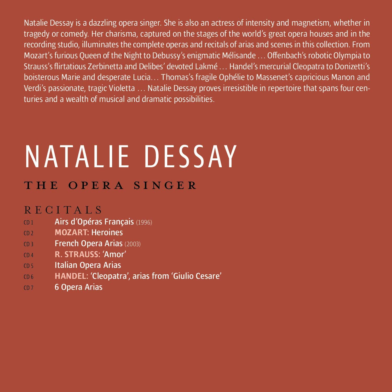 Natalie Dessay 나탈리 드세이 오페라 전집 (The Opera Singer) 