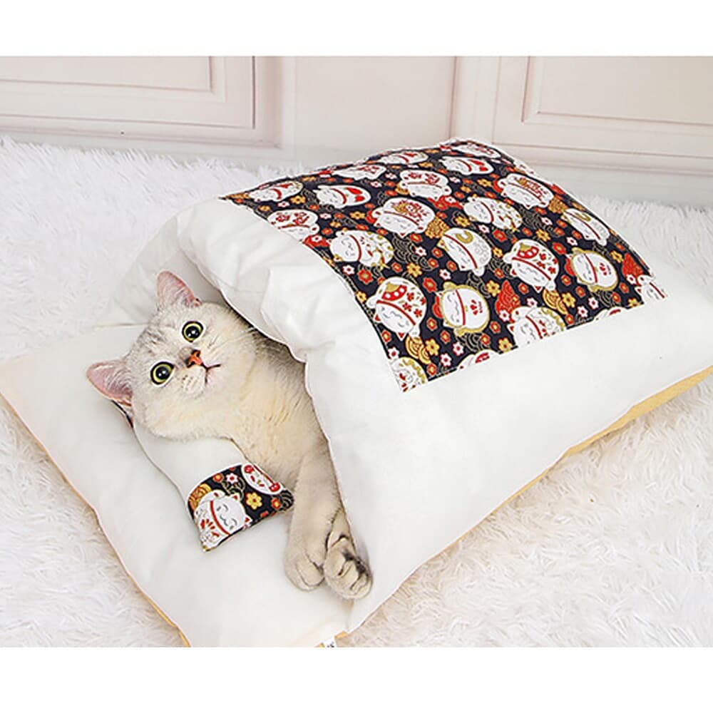 캣배딩 고양이 베개+이불(65x46cm) 강아지 침낭