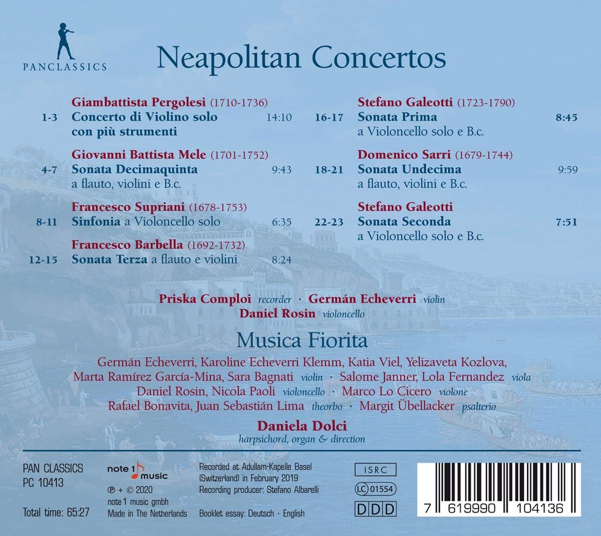 Musica Fiorita 페르골레시 / 멜리 / 수프리아니 / 바르벨라: 협주곡 (Pergolesi / Mele / Supriani / Barbella: Concertos) 