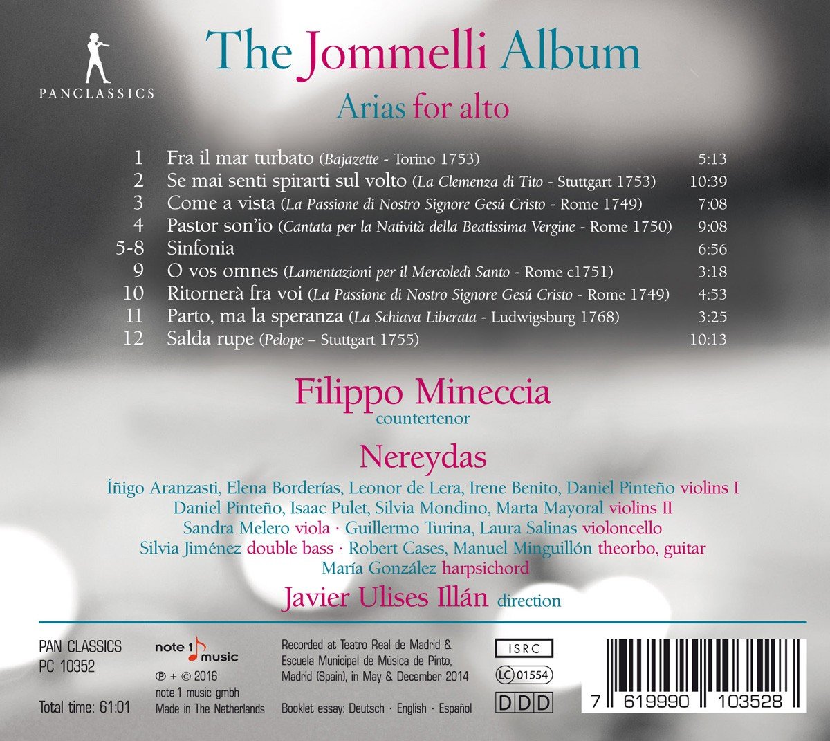 Filippo Mineccia 니콜로 욤멜리 앨범: 카운터테너를 위한 아리아 (The Jommelli Album: Arias for Countertenor) - 필리포 미네치아