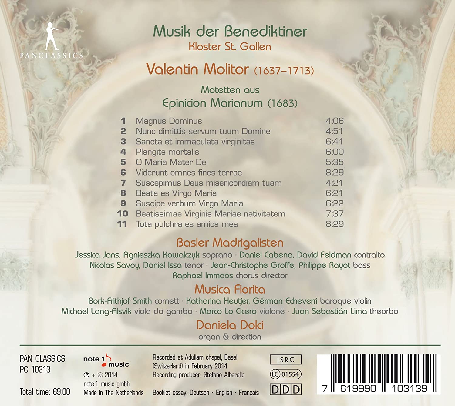 Musica Fiorita 발렌틴 몰리토르: 모테트 (Valentin Molitor: Motetten 1683)