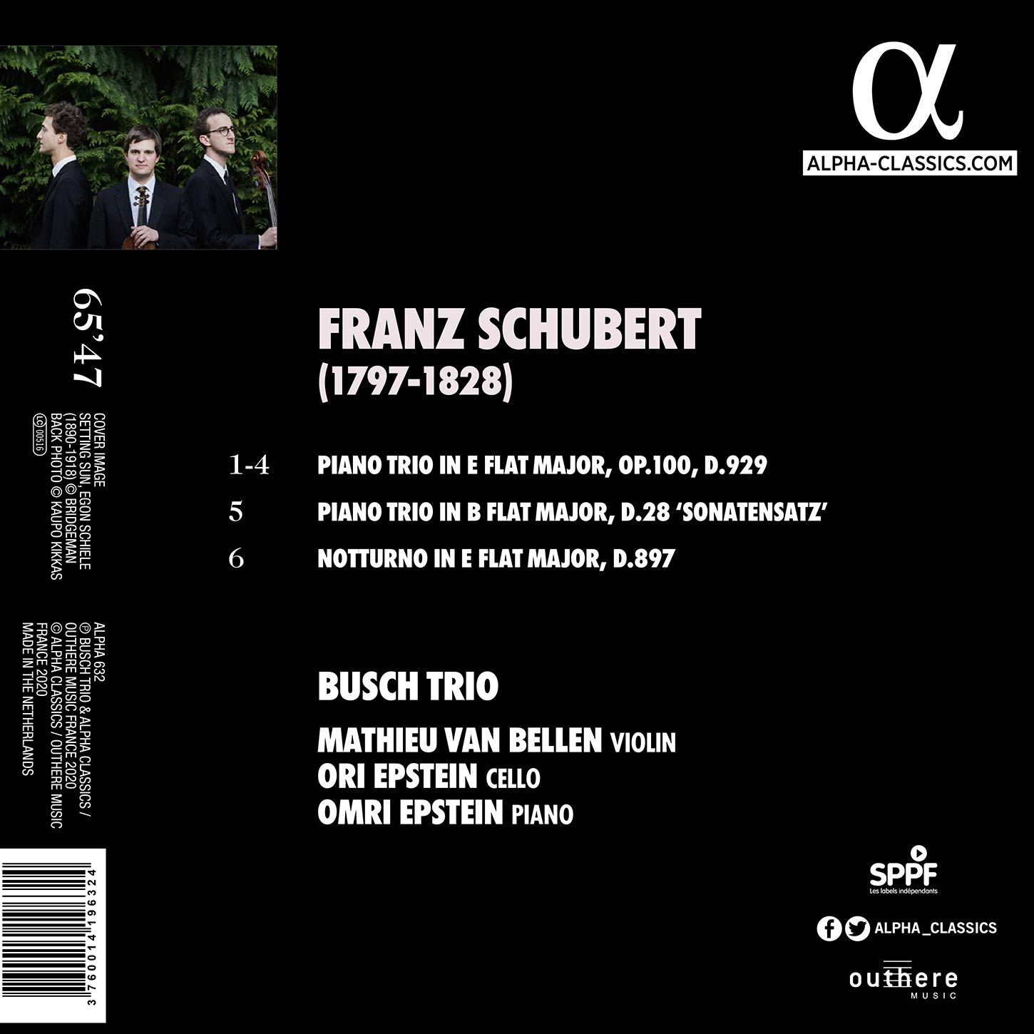 Busch Trio 슈베르트: 피아노 트리오 - 부슈 트리오 (Schubert: Trio D929, D28 'Sonatensatz', D897 'Notturno')