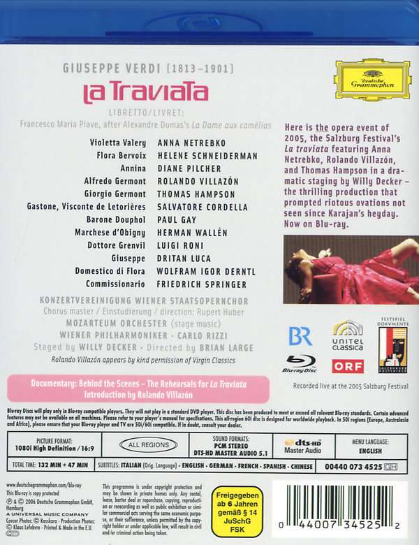 Anna Netrebko / Rolando Villazon 베르디: 라 트라비아타 - 네트렙코, 비야손, 리치 (Verdi : La Traviata)