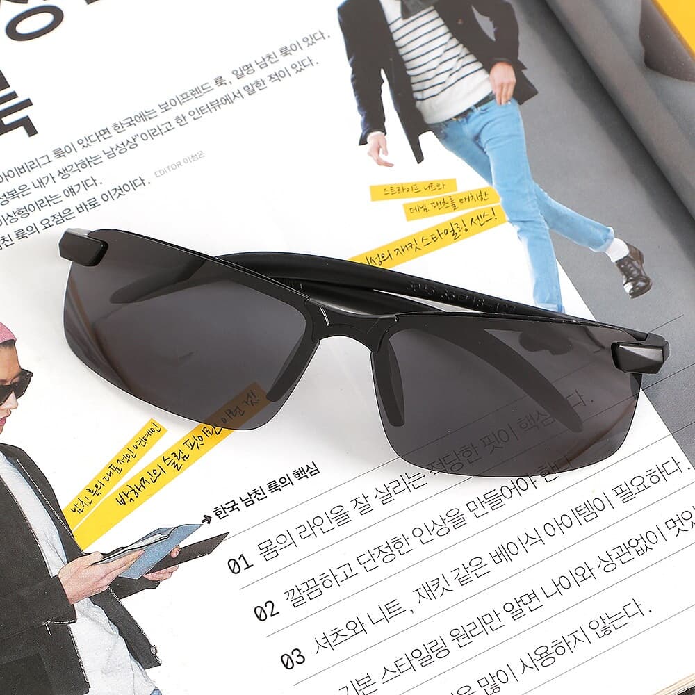 편광 스포츠 선글라스(블랙)/ 초경량 스포글라스