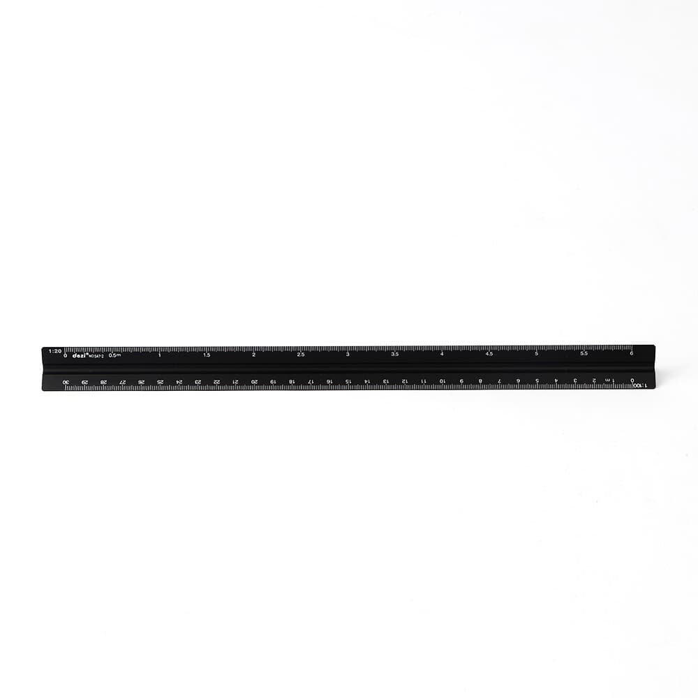 알루미늄 삼각 스케일자(30cm) (블랙) 건축 축척자