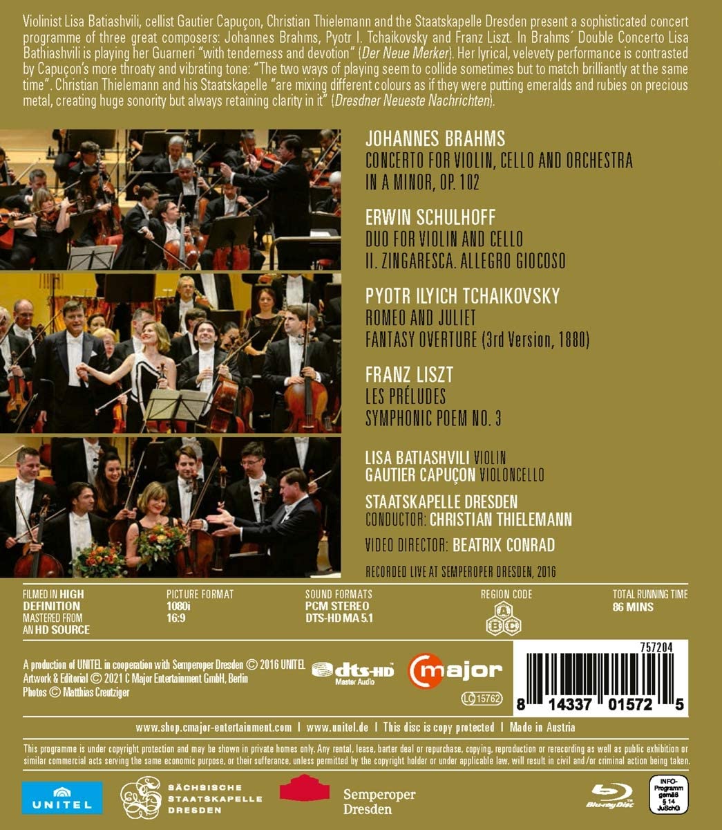 Christian Thielemann 브람스: 이중 협주곡 / 차이코프스키: 로미오와 줄리엣 / 리스트: 전주곡
