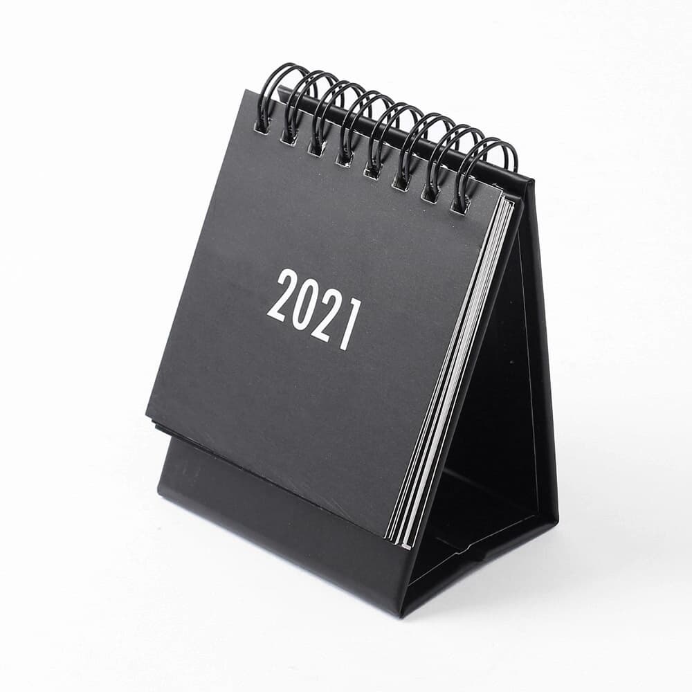 2021년 미니 탁상 캘린더 2p(블랙) 스티커 소형달력