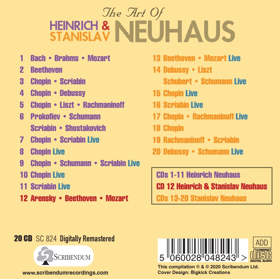 하인리히 네이가우스 / 스타니슬라브 네이가우스의 예술 (Heinrich Neuhaus / Stanislav Neuhaus) 