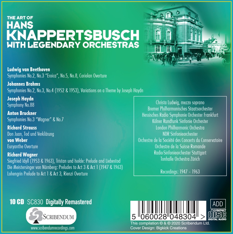 한스 크나퍼츠부쉬의 예술 - 전설적인 오케스트라 연주 편 (Hans Knappertsbusch With Legendary Orchestras)  