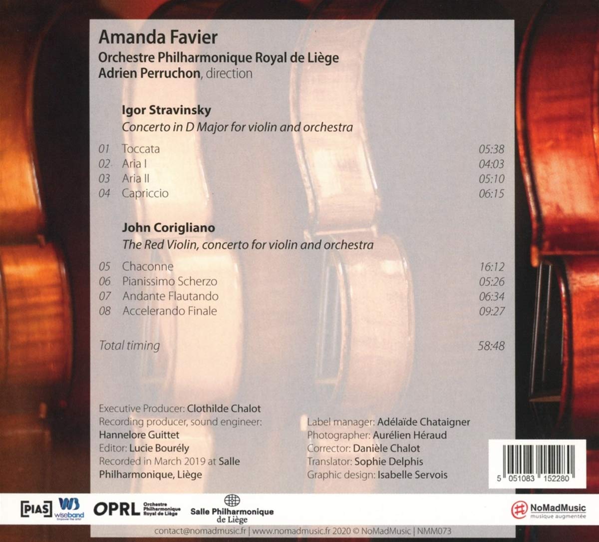 Amanda Favier 스트라빈스키: 바이올린 협주곡 / 코릴리아노: 레드 바이올린 (Stravinsky: Violin Concerto in D / Corigliano: The Red Violin Concerto) 