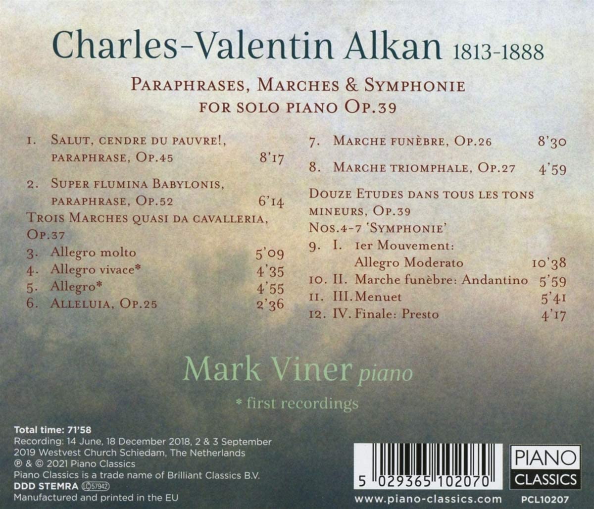Mark Viner 알캉: 피아노 독주를 위한 교향곡과 행진곡 외 (Charles Alkan: Marches, Symphonie For Solo Piano Op.39) 