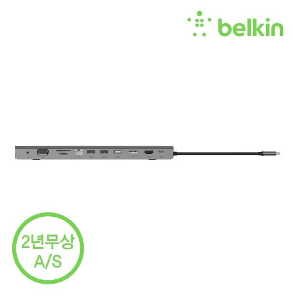 벨킨 USB-C타입 11in1 멀티 포트 허브 독 100W 충전 INC004bt