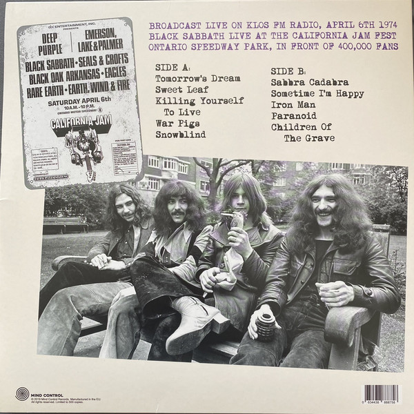 Black Sabbath (블랙 사바스) - Live From The Ontario Speedway Park, April 6th 1974: KLOS-FM Broadcast [LP] 