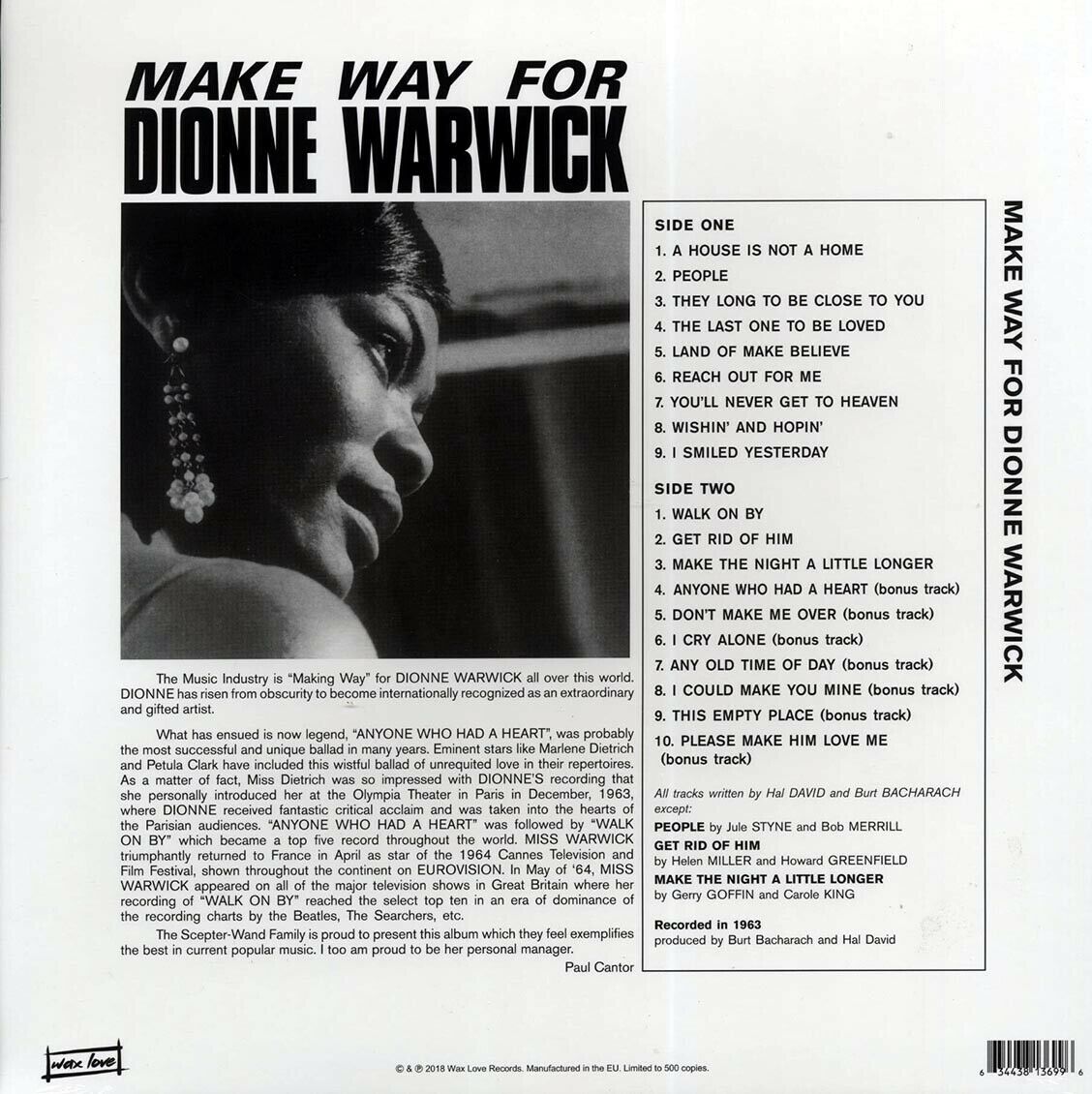 Dionne Warwick (디온 워윅) - Make Way For Dionne Warwick [LP] 