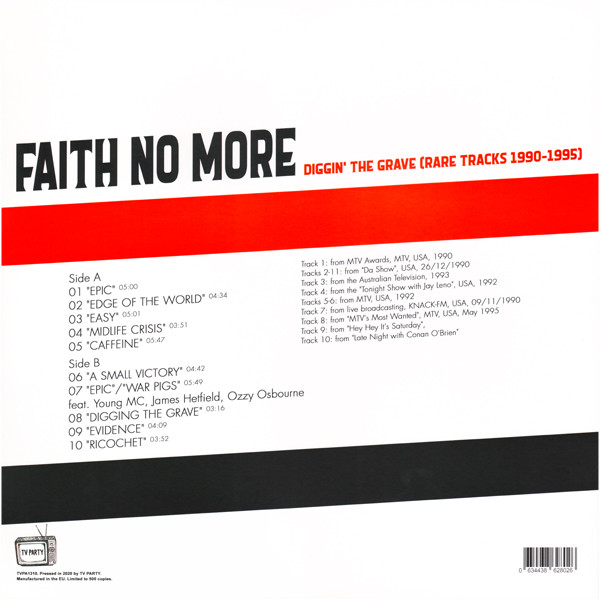 Faith No More (페이스 노 모어) - Diggin' The Grave: Rare Tracks 1990-1995 [LP] 