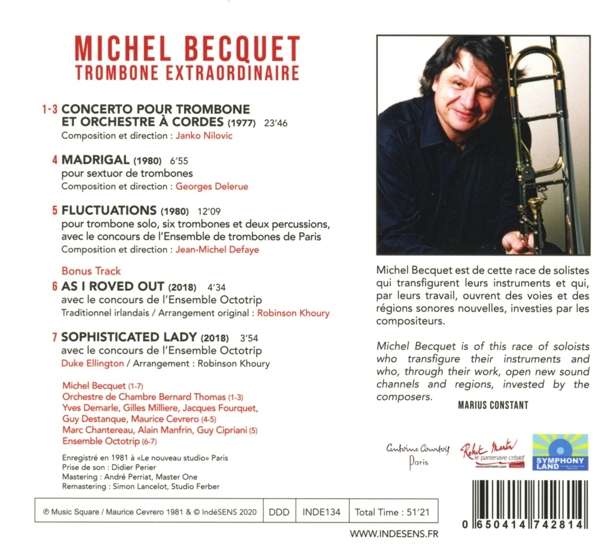 Michel Becquet 닐로빅 / 들르뤼 / 드페이 / 코우리: 트럼본 편곡집 (Nilovic / Delerue / Defaye / Khoury: Trombone Extraordinaire)  