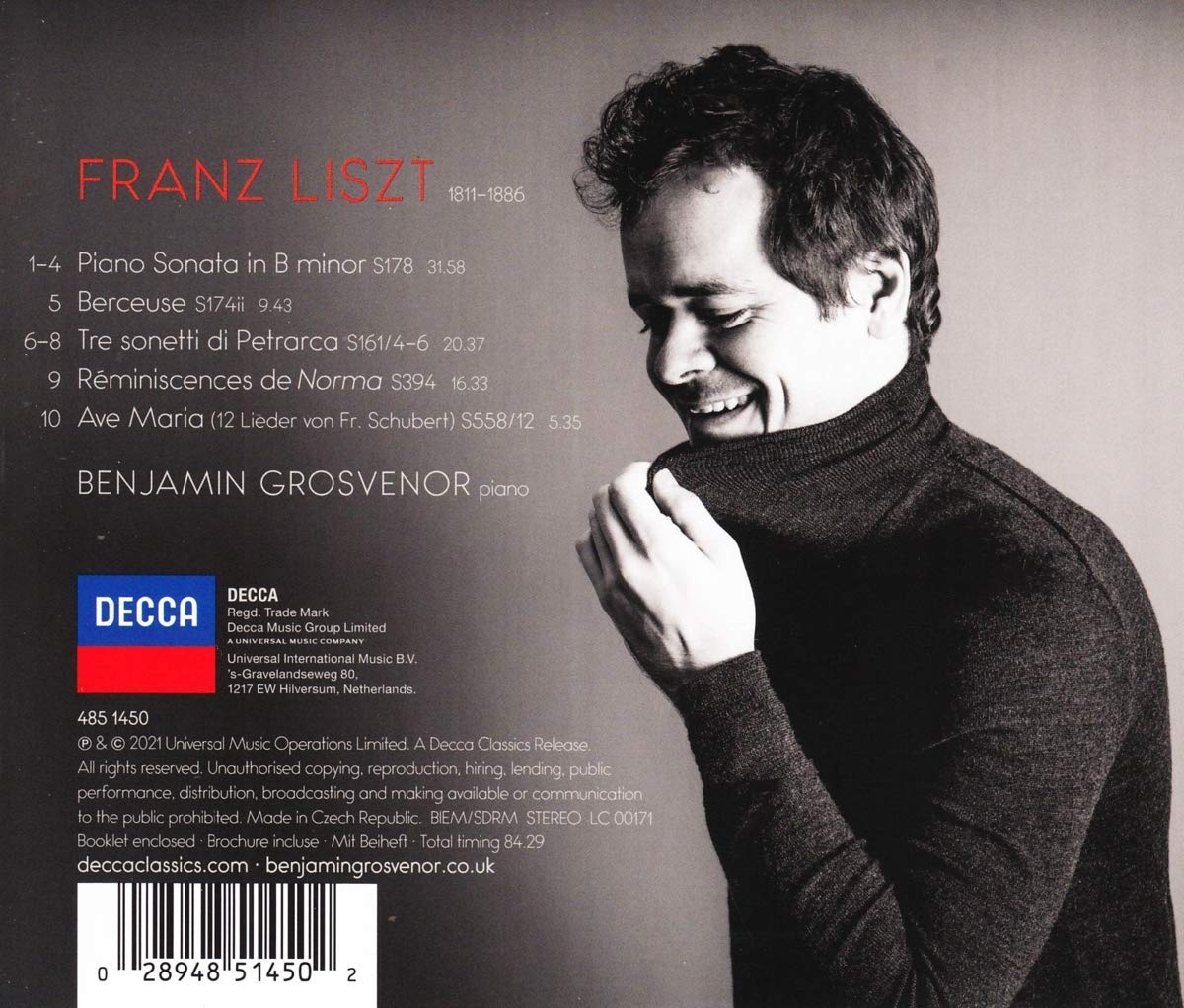 Benjamin Grosvenor 리스트: 피아노 소나타 b단조 - 벤자민 그로브너 (Liszt: Piano Sonata S.178) 
