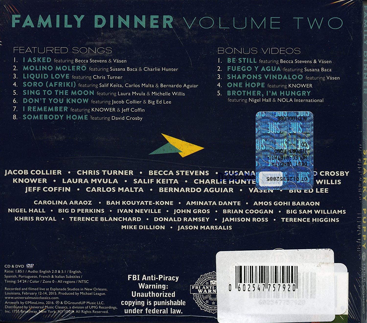 Snarky Puppy (스나키 퍼피) - Family Dinner, Vol. 2 [CD+DVD] 