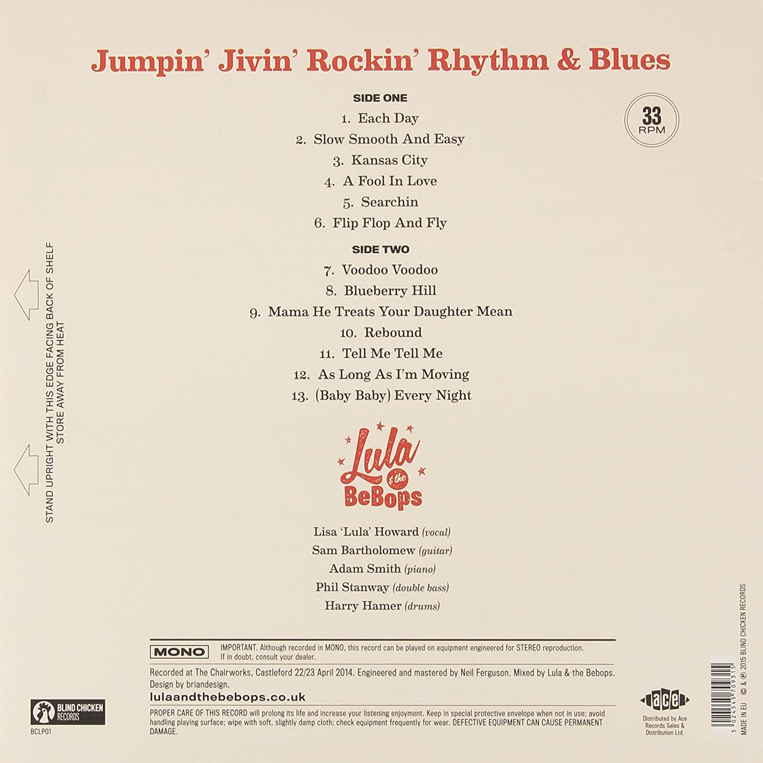 Lula & The Bebops (룰라 앤 더 비밥스) - Steady Roll [LP] 