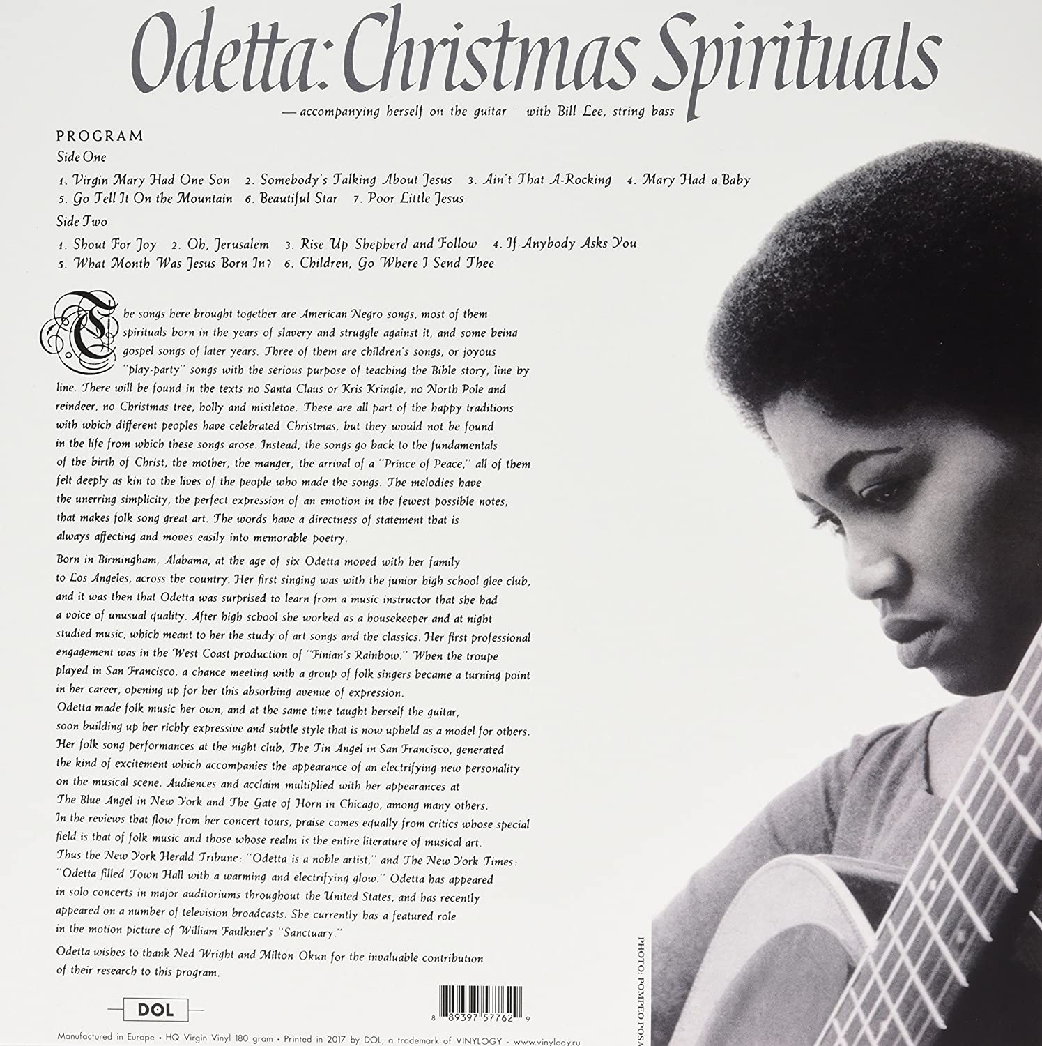 Odetta (오데타) - Christmas Spirituals [픽쳐디스크 LP] 