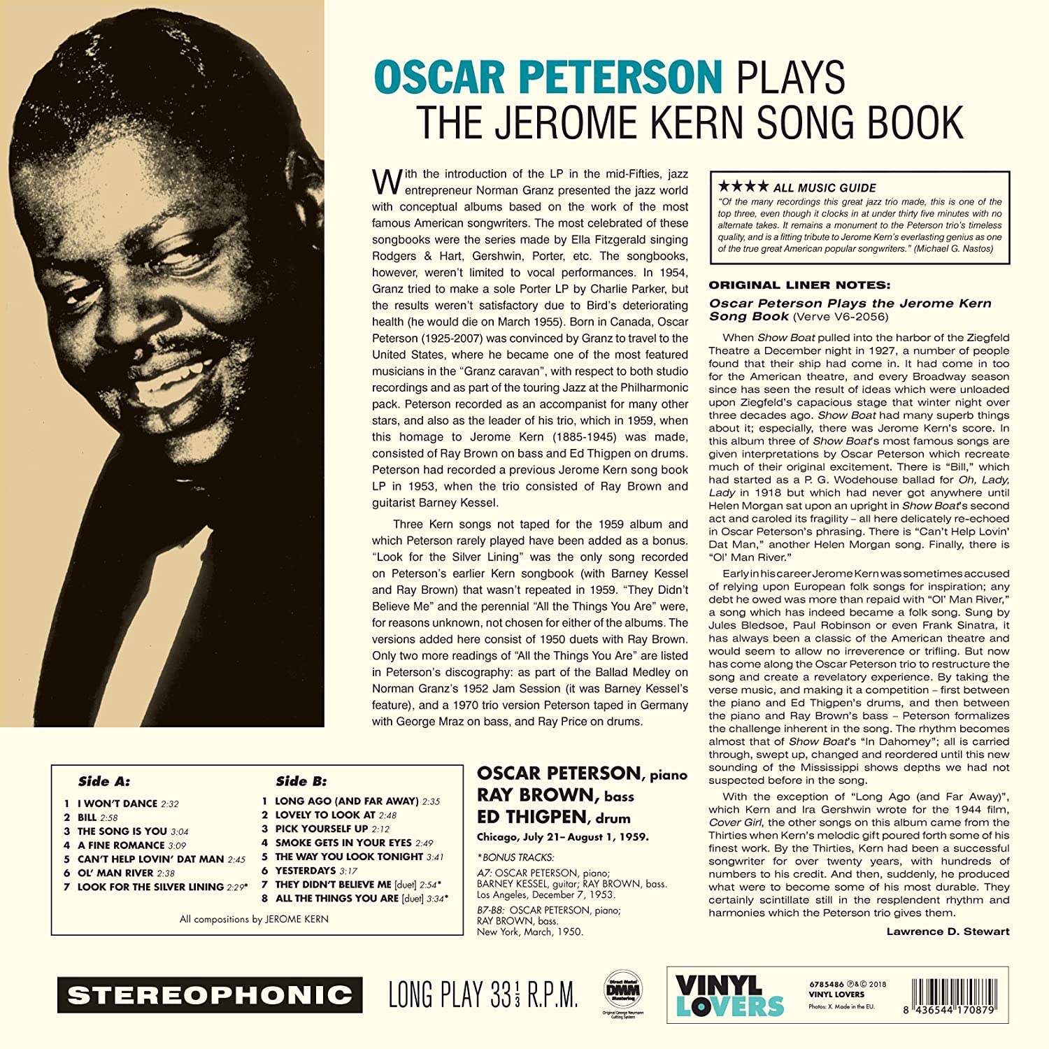 Oscar Peterson (오스카 피터슨) - Oscar Peterson Plays The Jerome Kern Songbook [LP]