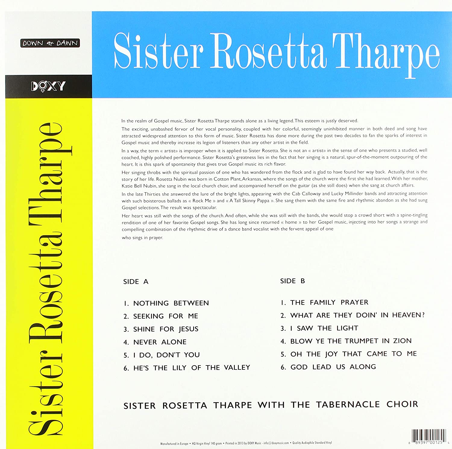 Sister Rosetta Tharpe (시스터 로제타 타프) - With The Tabernacle Choir [LP] 