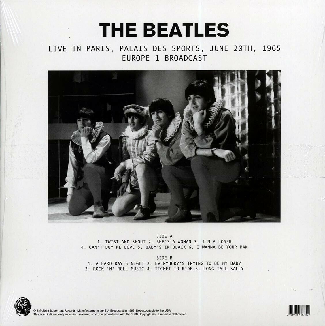 The Beatles (비틀즈) - Live In Paris, Palais De Sports, June 20th, 1965 Europe 1 Broadcast [LP] 