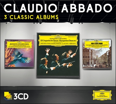 Claudio Abbado 클라우디오 아바도 - 로시니 서곡집 / 브람스 헝가리 무곡 / 베르디 오페라 합창곡집 (3CD)