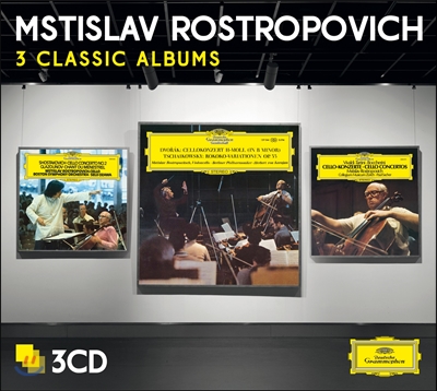 Mstislav Rostropovich 로스트로포비치 - 드보르작 / 쇼스타코비치 / 글라주노프 / 비발디 / 차이코프스키 : 협주곡, 변주곡 (3 Classic Albums)