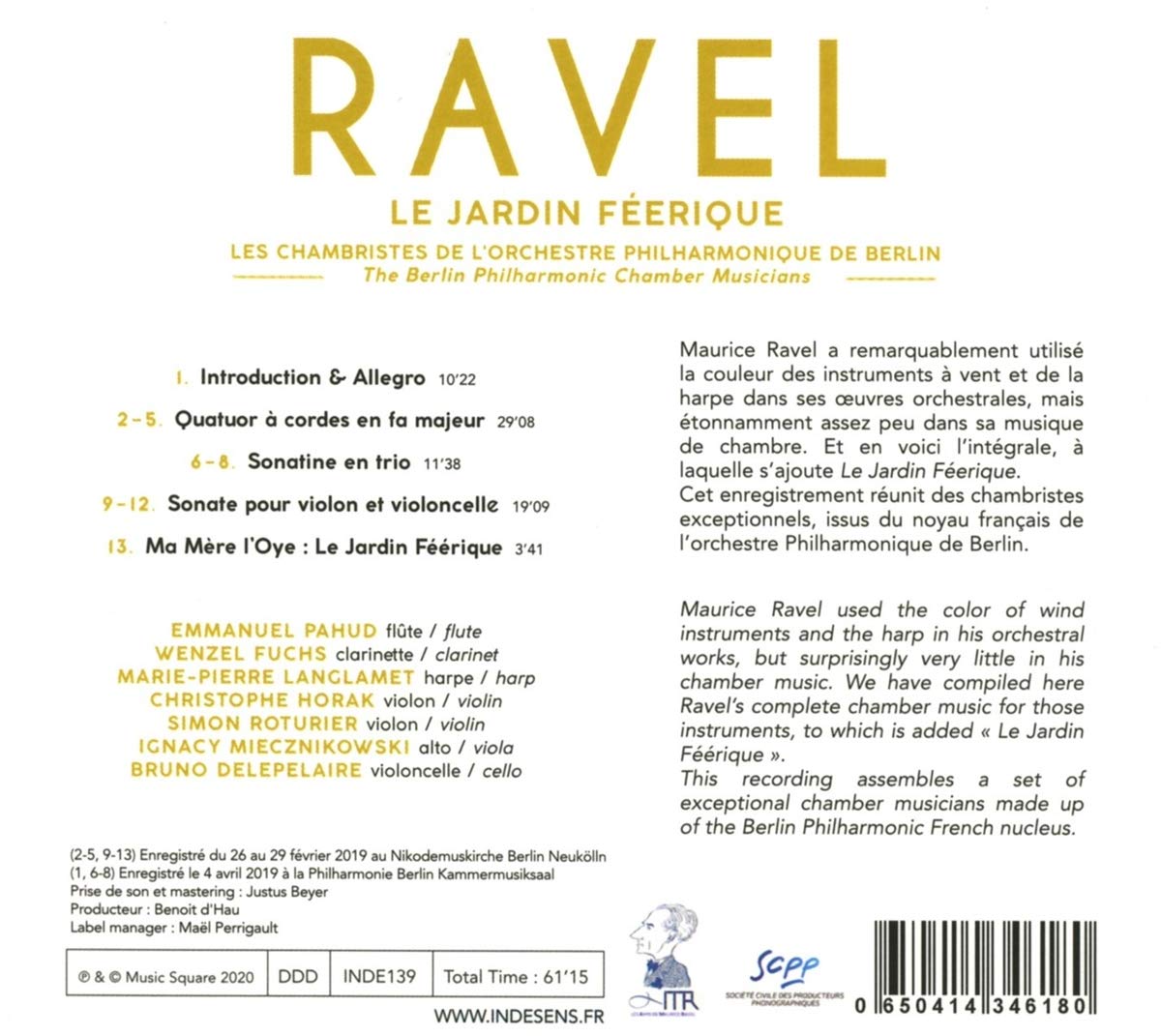 Emmanuel Pahud 라벨: 요정의 정원 (Ravel: Ma Mere l'oye - Le Jardin Feerique) 