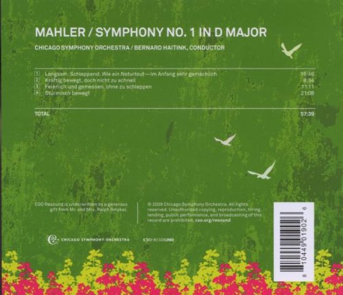 Bernard Haitink 말러: 교향곡 1번 타이탄 - 하이팅크 (Mahler : Symphony No.1 'Titan') 