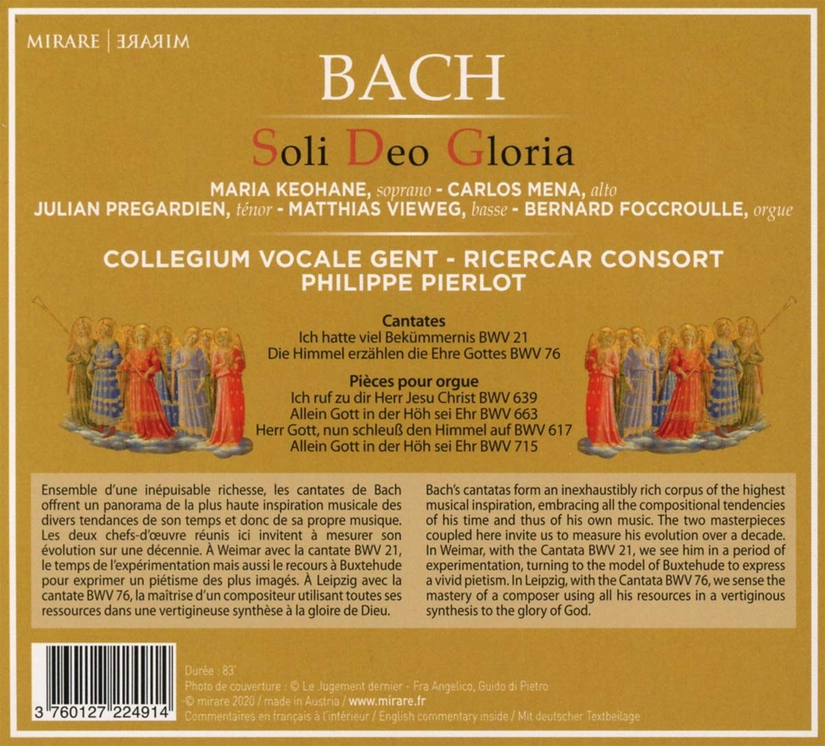 Ricercar Consort 바흐: 칸타타 모음 (J.S.Bach: Soli Deo Gloria - Cantatas) 