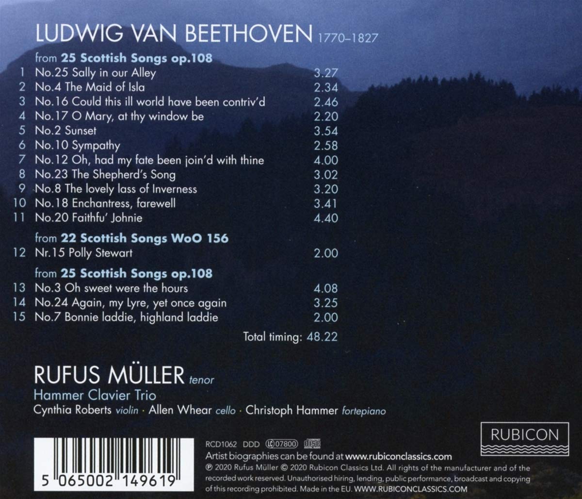 Rufus Muller 베토벤: 스코틀랜드 민요 편곡집 (Beethoven: Scottish Songs Op.108) 